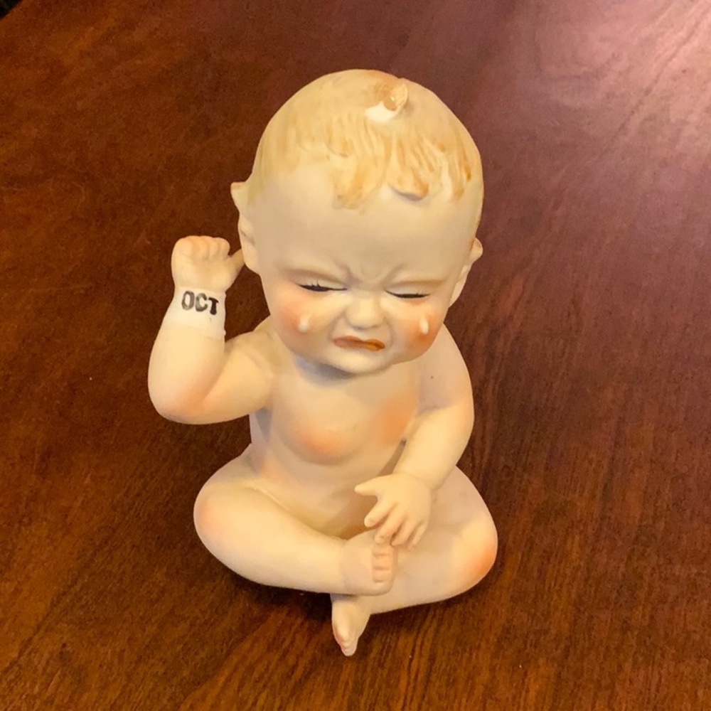 Vintage T.M.J bisque porcelain 1956, James, crying piano baby